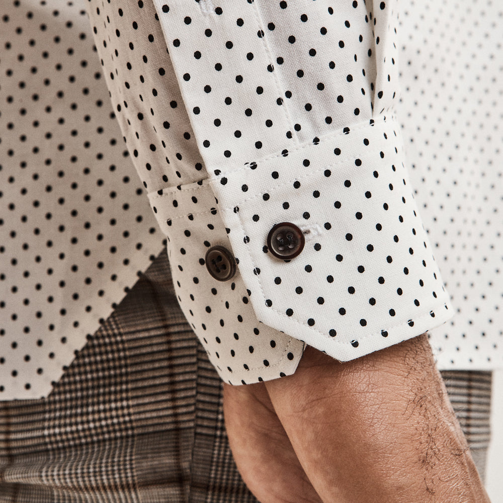 black dress shirt with white dots Black and white polka dot shirt, is the best combination you can wear with a black suit to party . #nader_terab #suit #suitup #flying #statement #me #mensfashion #men #style #fashion #fashionblogger @ahmedrabiefilmmaker